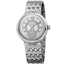 Women's Burgi BUR164SS Swarovski Crystal Mother of Pearl Date Bracelet Watch
