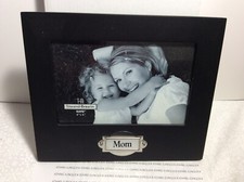 MOM PHOTO FRAME GANZ New with white gift box Holds 4 by 6 photo Black Wood