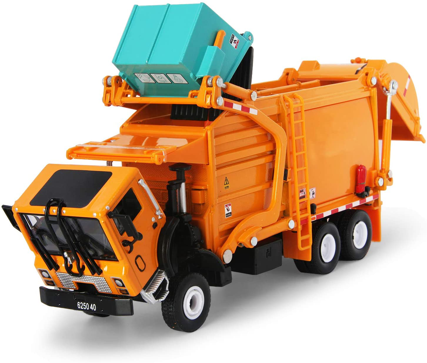 white garbage truck toy