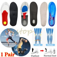 Men Women Orthotic Shoe Insoles Inserts Flat Feet High Arch Support Silicone Gel