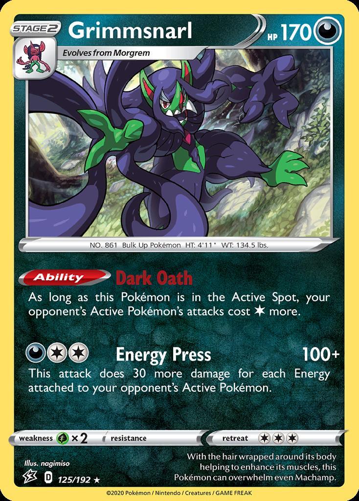 Pokemon Grimmsnarl (125/213) Rebel Clash LP HOLO