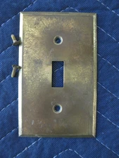 Vintage Solid Brass Switch Cover Plate – Duplex Style – Beveled Edges Farm Fresh
