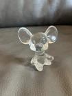 Vintage 1980’s Fenton? Clear Art Glass Mouse Figurine Paperweight