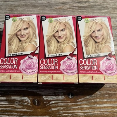 3 X Garnier Color Sensation Beach Vibes 11.3 Extra Light Sun Blonde Hair Color
