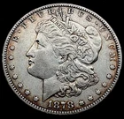 1878 CC Carson City Morgan Silver One Dollar XF+ Original Toning