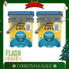 2P Purina Tidy Cats Instant Action Clumping Cat Litter, Natural, Low Dust, 35 lb