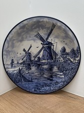 DELFT BLUE HANDPAINTED HOLLAND WINDMILL Plate