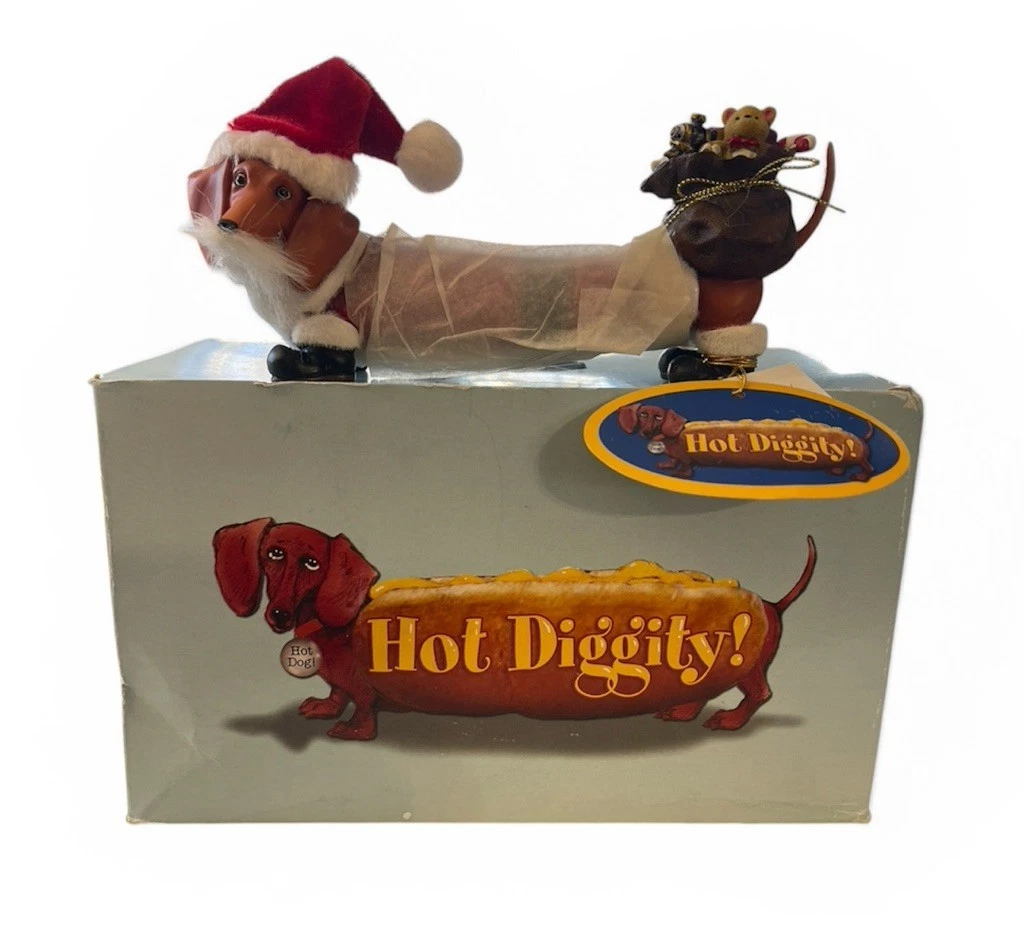 Westland Hot Diggity Dog Dachshund Figurine: “Santa Weiner” #16538