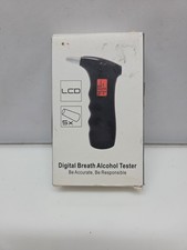 Digital Breath Alcohol Tester Breathalyzer 5 Mouthpieces Travel Size