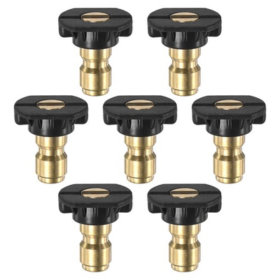 #ad 7PCS Soap Pressure Washer Nozzle Tips 1 4 Inch Quick Connect 4000PSI Black $19.05