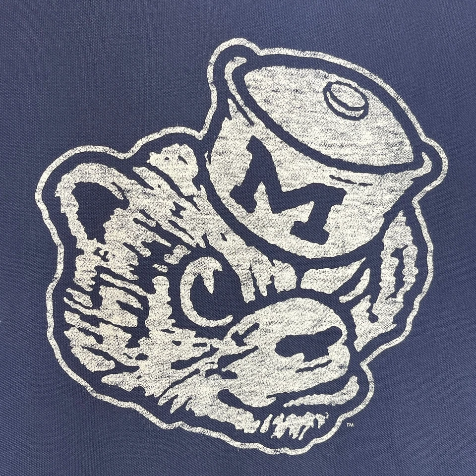 ’47 Marca Hombres L Azul Marino Sudadera con Capucha Michigan Wolverines Gráfico Pullover Sudadera Foto 3 de 4