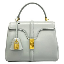 CELINE 16 Small 188003BEY.07SZ Light Blue satinated calfskin - Handbag