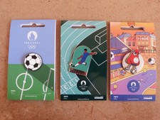 lot de 3 pins football - JEUX OLYMPIQUES PARIS 2024 - DRAGO