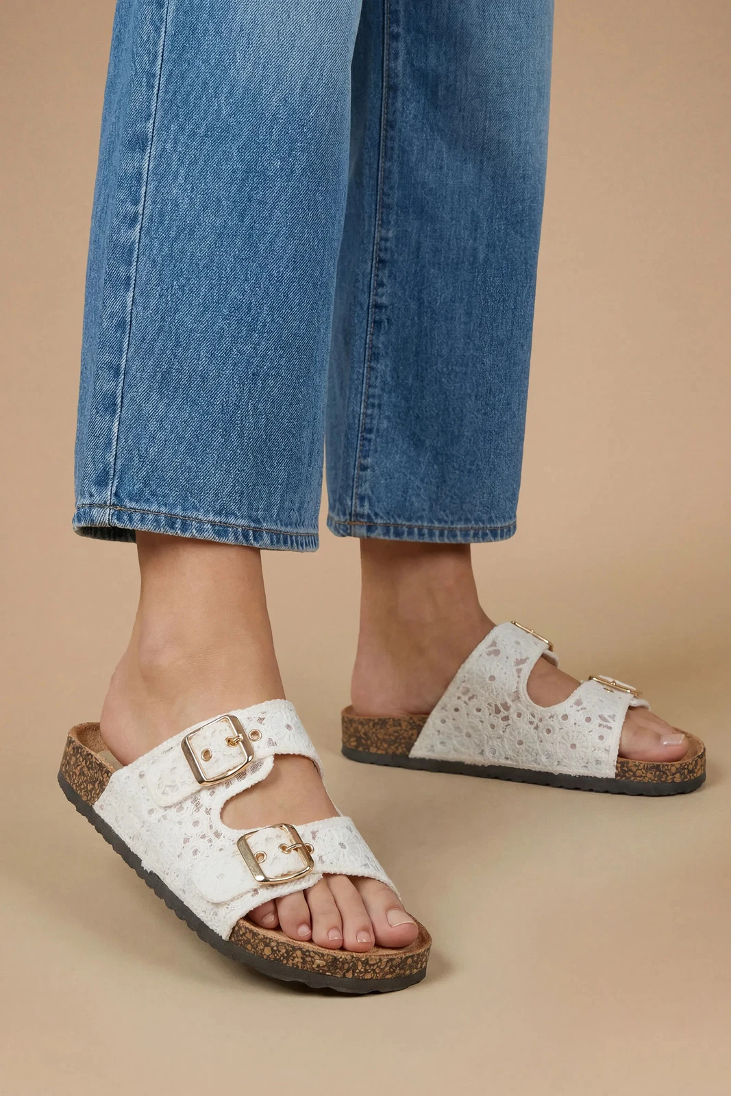 Oasis White Sandals Womens Daywear Sandals