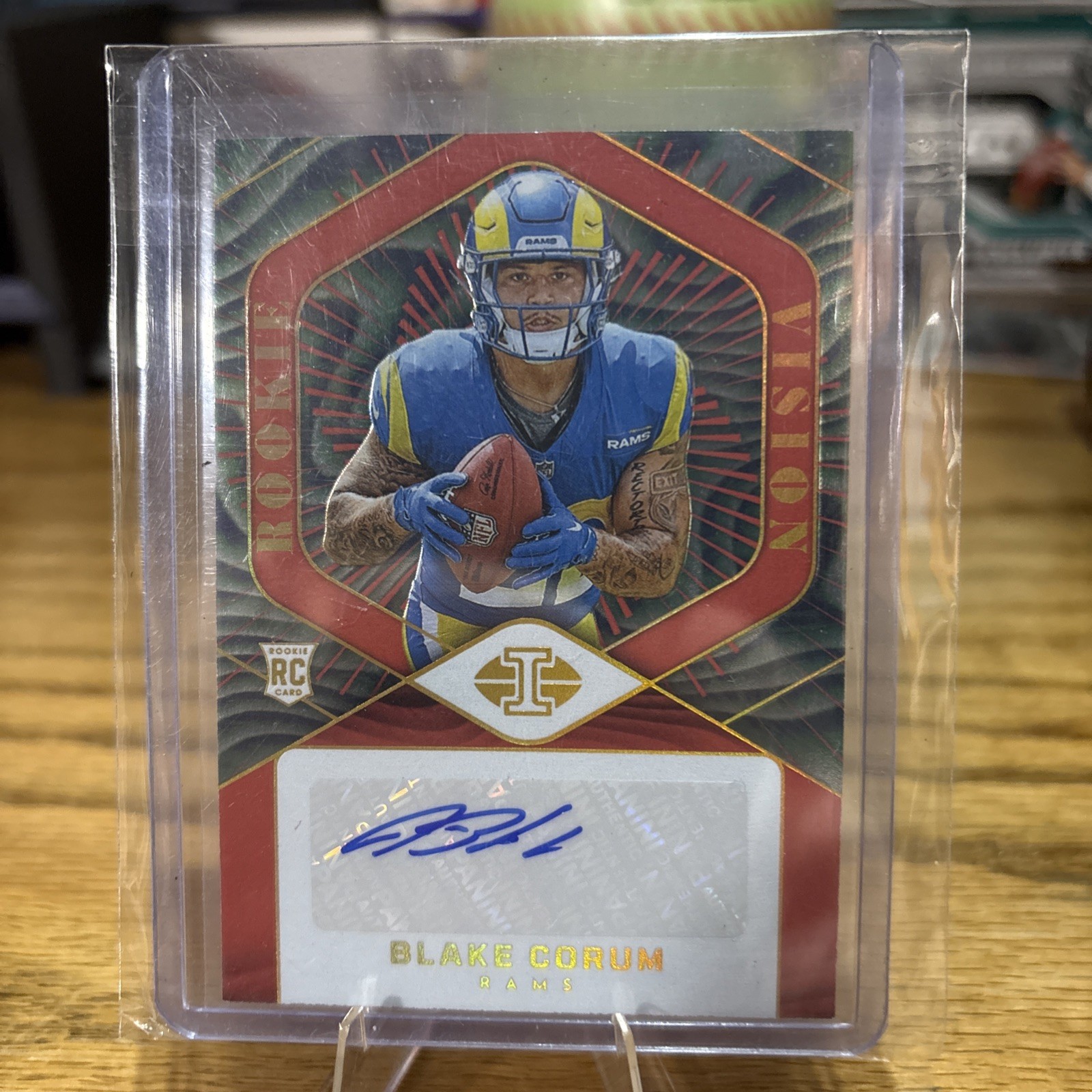 Blake Corum Panini Illusions Rookie Vision Signatures #RVS Red
