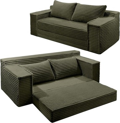 2-in-1 Folding Convertible Sofa Bed,Pull Out Bed Futon Sleeper Sofa No Assembly