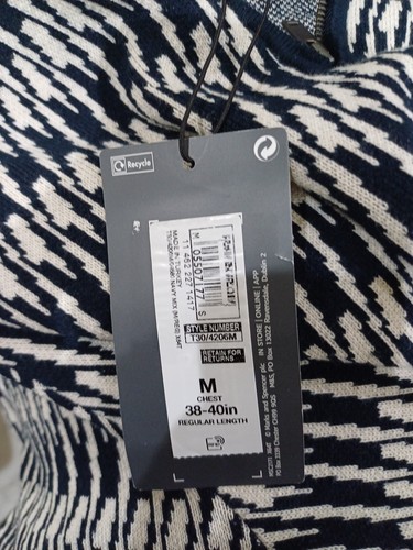 M&S COLLECTION Cotton Rich Zip Up Knitted Polo Shirt Size M 38-40in NAVY MIX - Picture 6 of 7