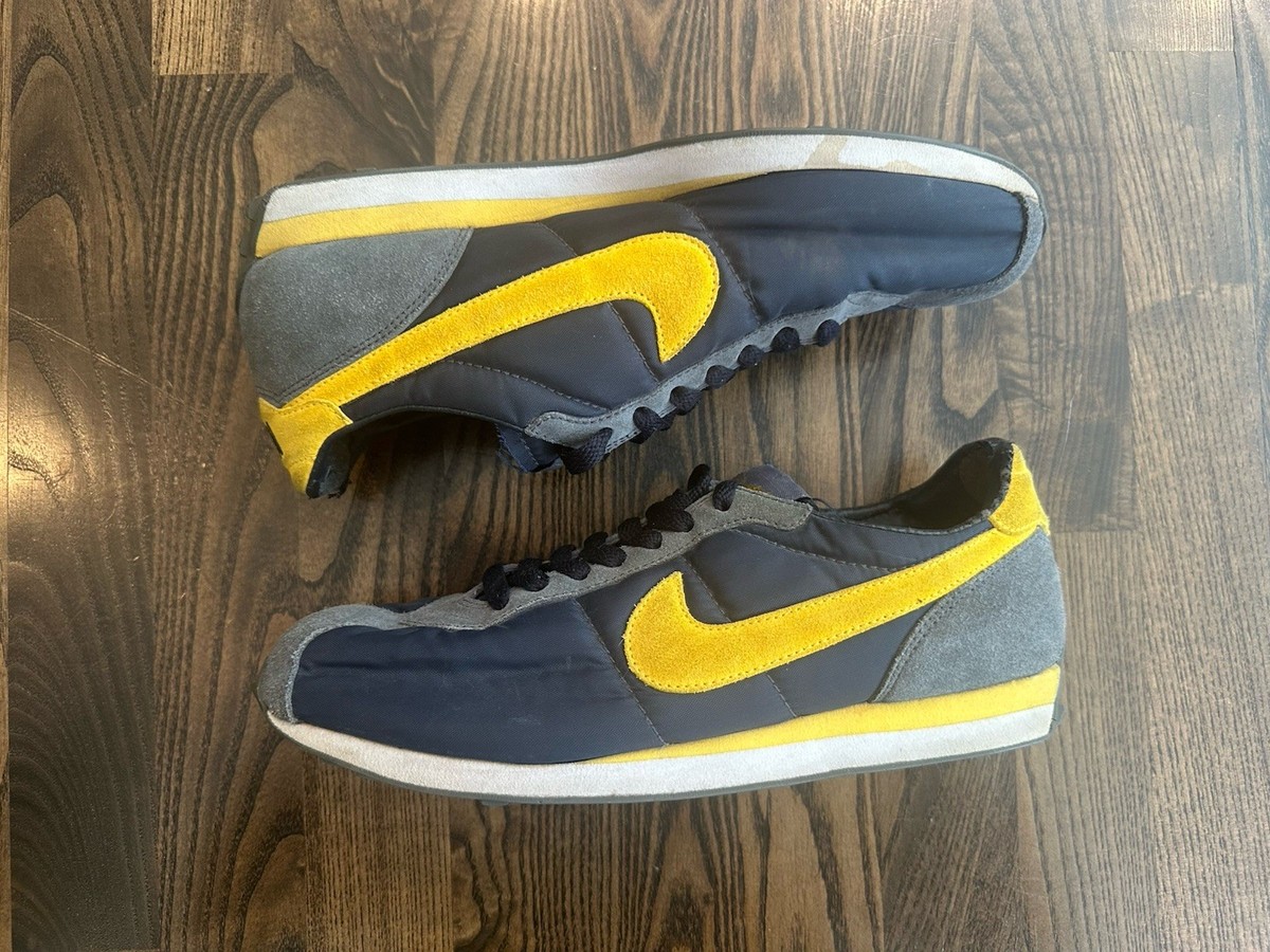 Nike Waffle Trainer 2002 Sample Blue Yellow Sneakers Men's Size  (302473-472)