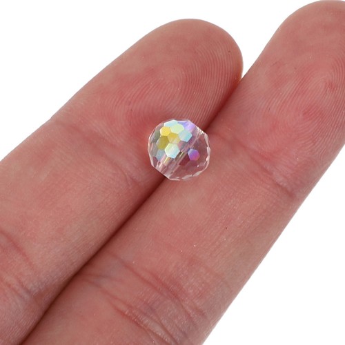 100 sztuk szklanych koralików do robienia biżuterii przezroczysty okrągły kryształ 8×7 mm - Zdjęcie 12 z 12