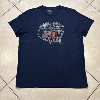 Denim & Supply Ralph Lauren Shirt Mens Large Blue DSRL Eagle USA Patriotic Tee
