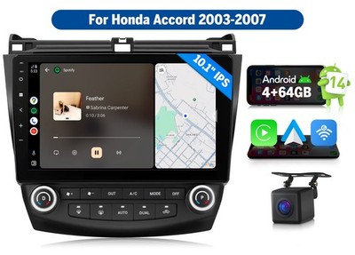 HAC1X7A Android 4+64 10.1'' for 03-07 Honda Accord Car Radio Stereo Apple CarPlay