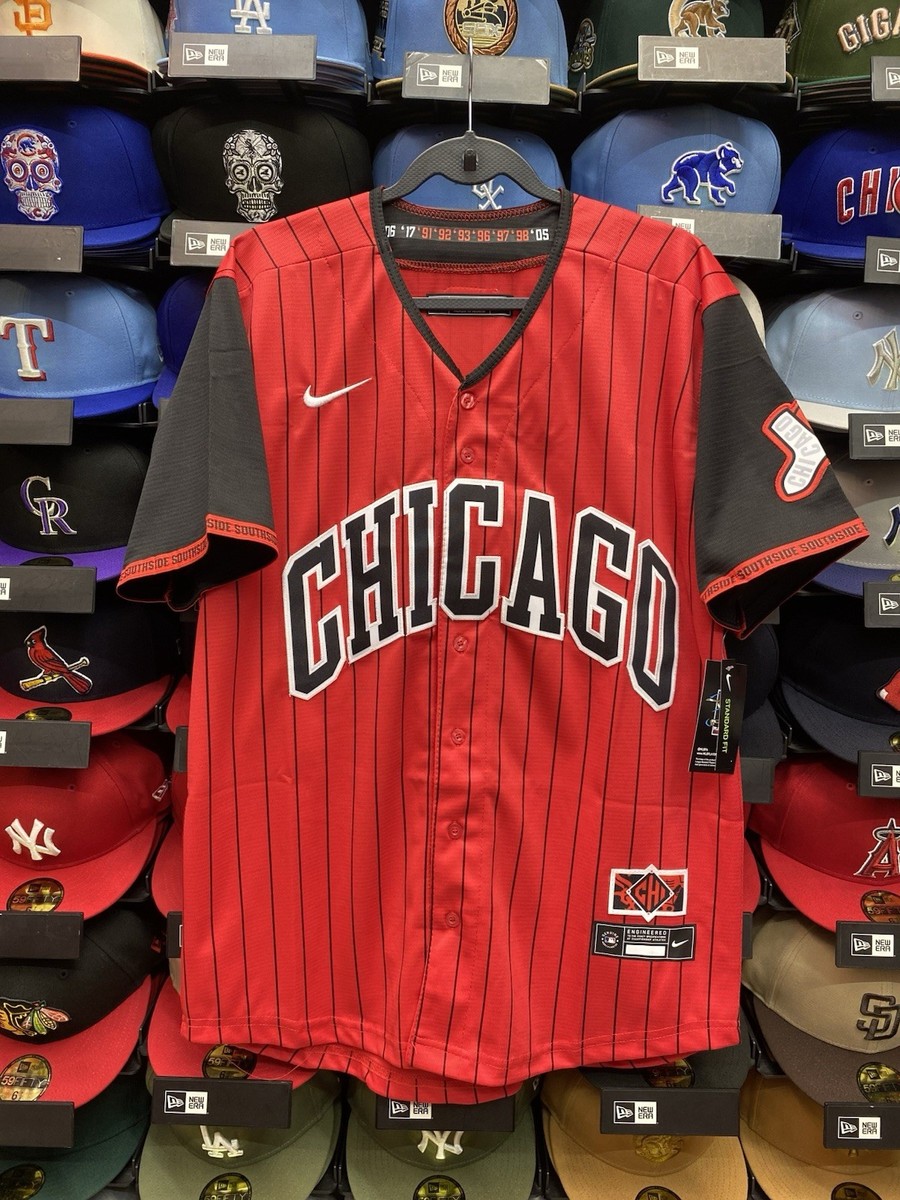 Chicago White Sox Red/Black City connect stitched jersey (Sz S) | eBay