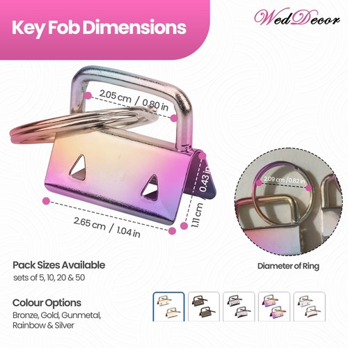 5-50pcs 25mm Metal Key Fob Hardware Chain Wristlet Keychain Ring Split Tail Clip - Picture 39 of 61