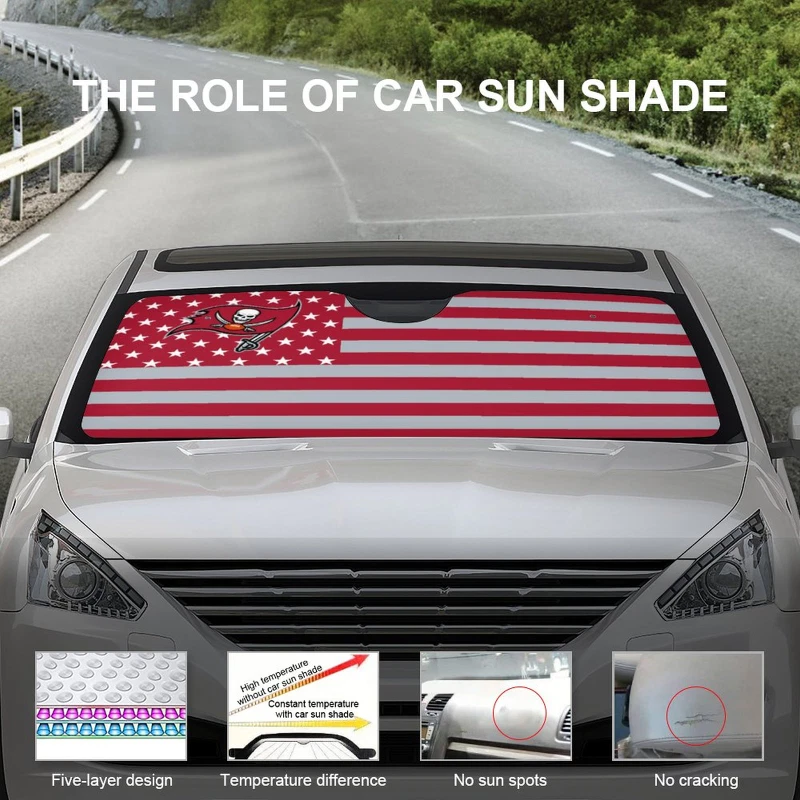 Tampa Bay Buccaneers Car Windshield Sunshade Front Window Windshield Protection