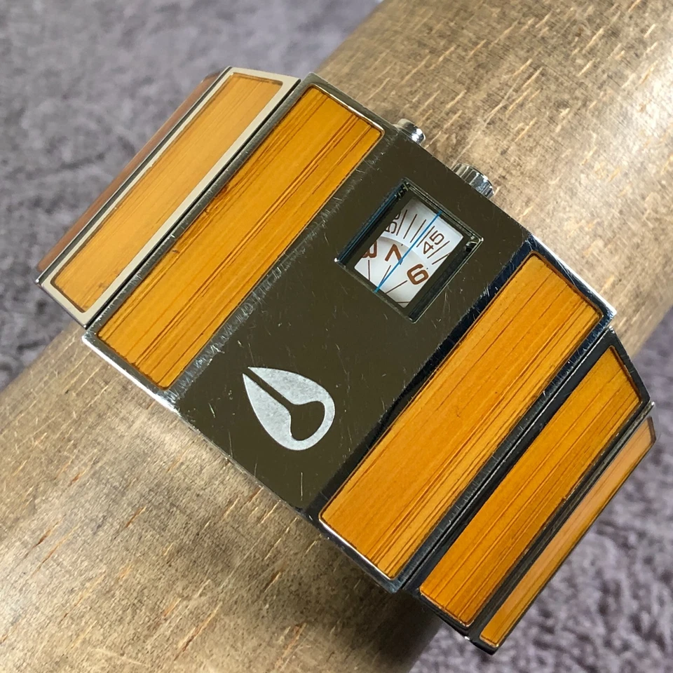 Nixon Rotolog Men Formal Wood Stainless Steel 35mm Quartz Analog Watch 7 3/4" - image 2 of 4