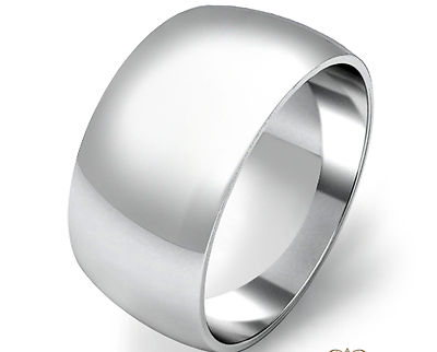 8mm Sterling Silver Plain Flat Wedding Band Ring - Men & Women (Sizes 6 To 14)