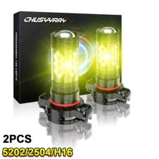 2pcs 5202 H16 LED Fog Light Bulbs yellow For Chevy Suburban Tahoe 2007-2013 2014