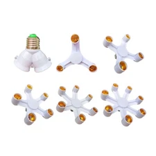 E27 to E27 LED Bulb Lamp Holder 2/3/4/5/6/7 in 1 E27 Base Socket Splitter LED