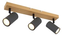 Globo Robby Deckenleuchte Deckenlampe Metall Braun Grau 3-Flammig