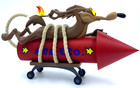 WILE E COYOTE RIDING A ROCKET 14" X 24" STATUE FIGURE LOONEY TUNES WARNER BROS