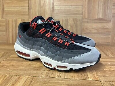 RARE🔥 Nike Air Max 95 Hot Chili Red Wolf Gray Black Men's RARE🔥 Nike Air Max 95 Hot Chili Red Wolf Gray Black Men's