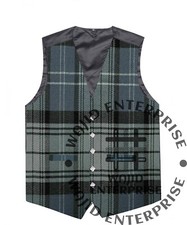 Hamilton Grey tartan VEST Formal 5 Buttons Scottish Wedding Kilt WAISTCOAT