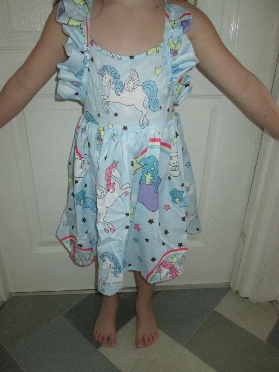 GIRLS DRESS AGE 6 7 8 9 Unicorn Disney Princess party sundress