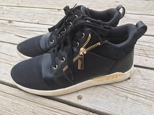 aldo black high top sneakers