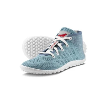 LEGUANO GO Seablue Barfußschuhe, leichter Sneaker Unisex Schnürschuh hellblau