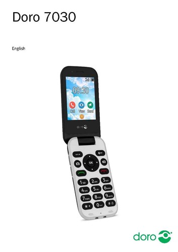 DORO 7030 PRINTED INSTRUCTION MANUAL USER GUIDE HANDBOOK 84 pages - 第 1/1 張圖片