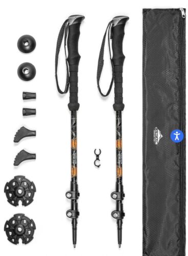 Cascade Mountain Tech Aluminum Quick Lock Trekking Poles (EVA Grip)