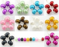 50pcs Pearl Color Murano Lampwork Glass Beads For Charm Bracelet G4