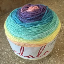 Lion Brand Mandala Yarn 1 Cake Self-Striping Nifflers #235 NEW 590 yds #3 DK Wt