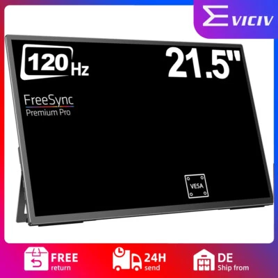 EVICIV Monitor Portatile 120Hz, 21,5 Pollici Portatile Mobile IPS Schermo 1080P per PC