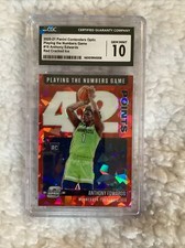 ANTHONY EDWARDS  2020 Optic Playing The Numbers Game Red Cracked Ice  CGC 10 GEM