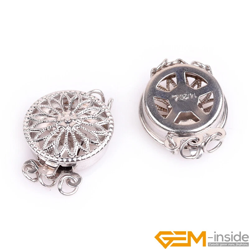 Filigree Box Snap Clasp 14K Gold Filled Sunflower Clasps Bracelet Jewelry Making - Image 4 of 4