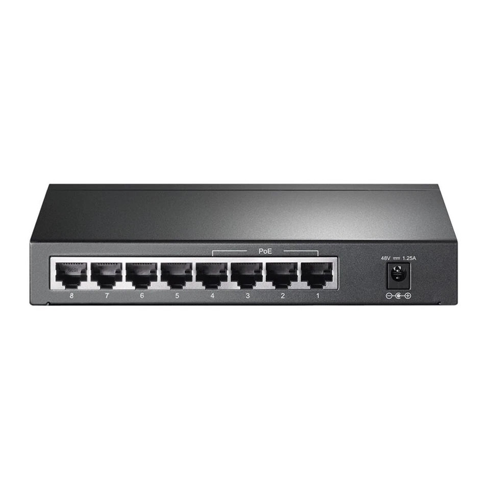 8-Port 10/100/1000Mbps Gigabit Network Ethernet Desktop Switch 4x POE PC Laptop - Image 4 of 4