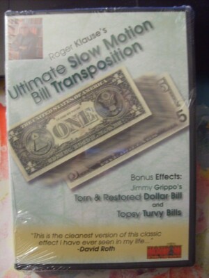 ROGER KLAUSE'S~ULTIMATE SLOW MOTION BILL TRANSPOSITION~2007 NEW SEALED DVD~+BONU