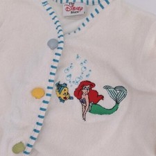 Vintage Disney Ariel Little Mermaid Terry Beach Cover Up Girls 6 6X FLAW