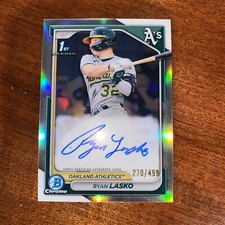 2024 Bowman Ryan Lasko 1st Bowman Refractor Auto /499 CPA-RLAS Oakland Athletics